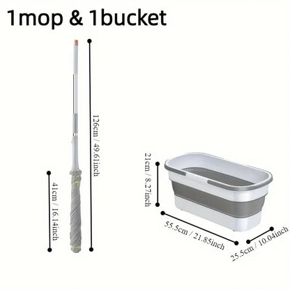 2 Twisting Water Mop + Bucket