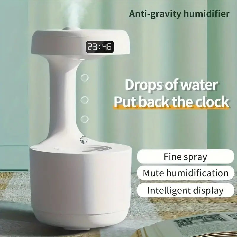 Anti Gravity Humidifier with LED Clock Display